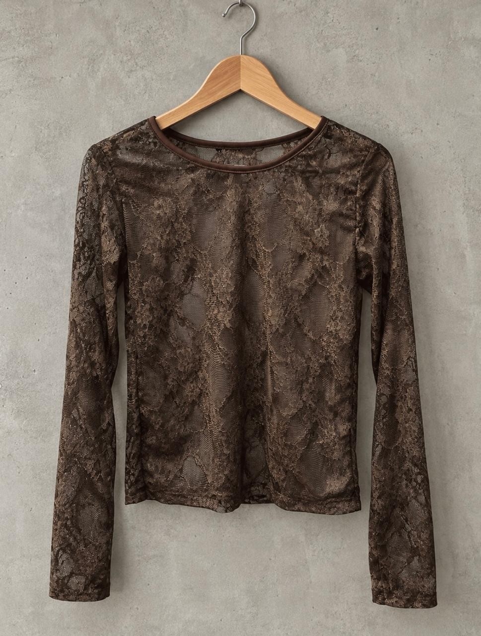 Camiseta Encaje Chocolate - Imagen 2