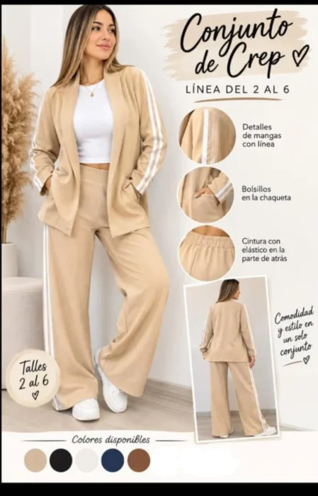 Conjunto Sastrero de Crep con Línea 2 al 6