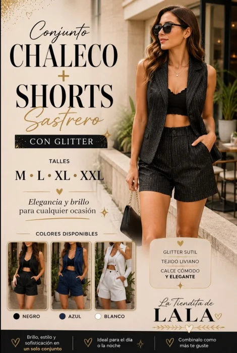 Conjunto Sastrero Bengalina C/ Gliter Elaztizada