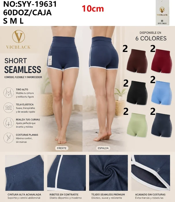 Shorts Tiro Alto sin Frunce