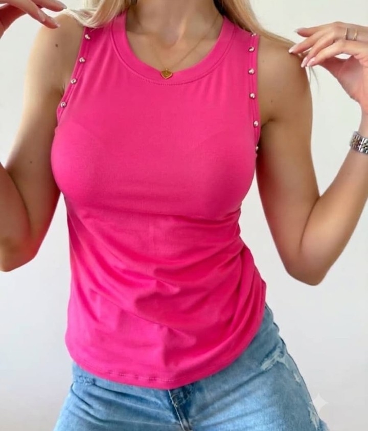 Musculosa Morley Viscosa con Tachas - Imagen 3