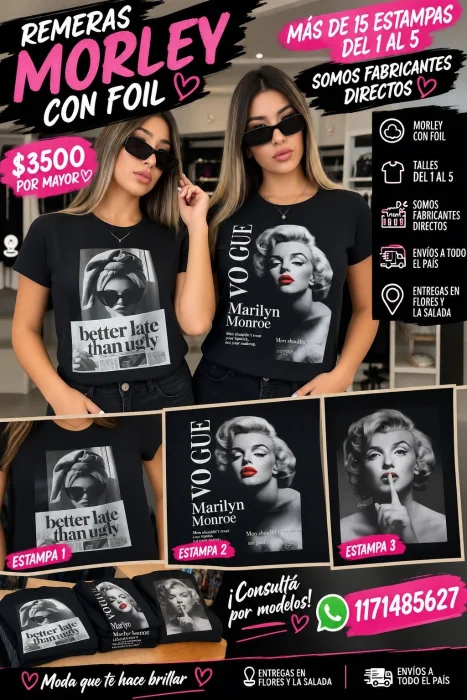 Remeras Morley con Foil