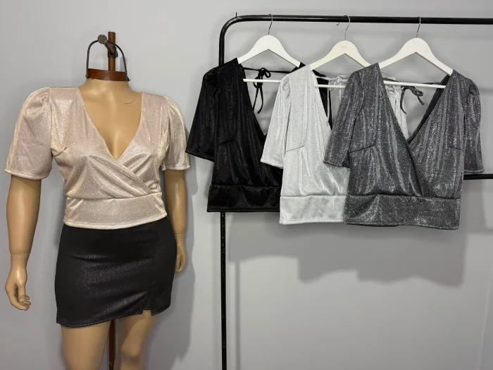 Top Glitter Cruzado
