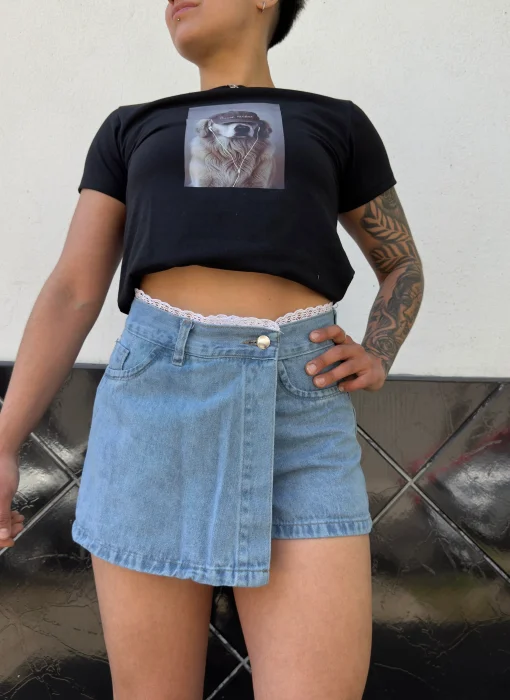 Pollera Short Encaje