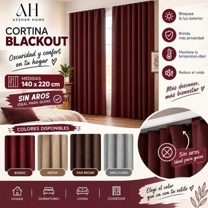 Juego de Cortinas Blackout (2 Paños)