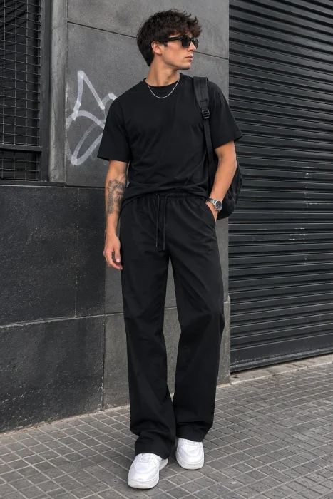 Pantalón Rústico Peinado de Hombre Recto
