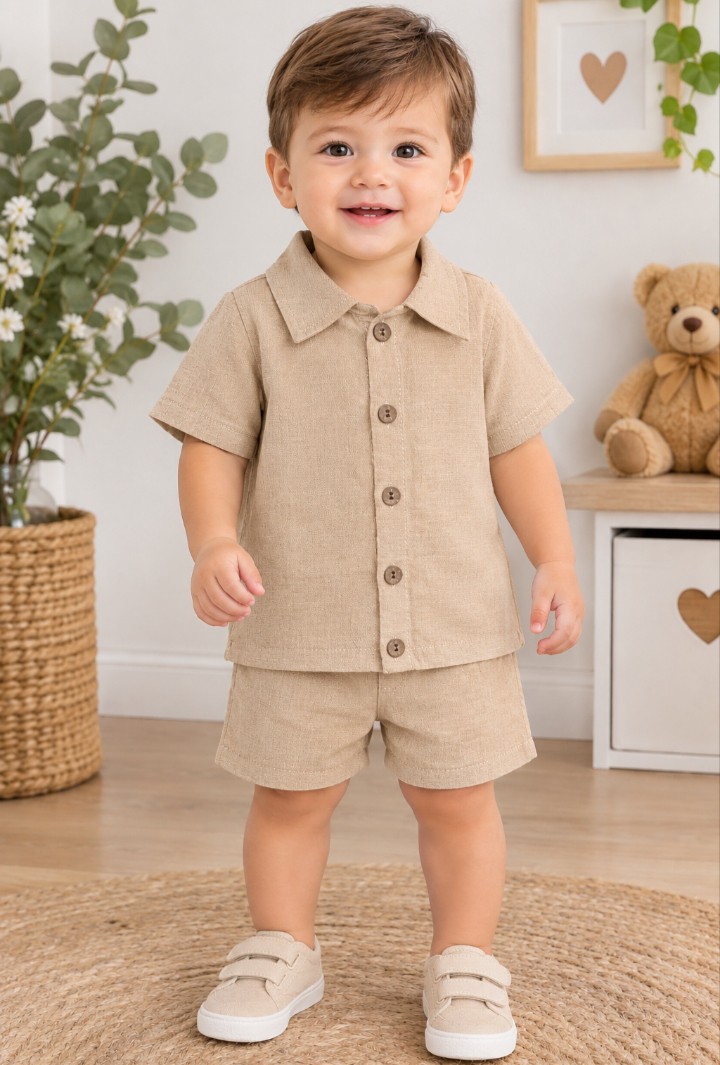 Conjunto Camisa Lino Espandex Spandex - Imagen 2