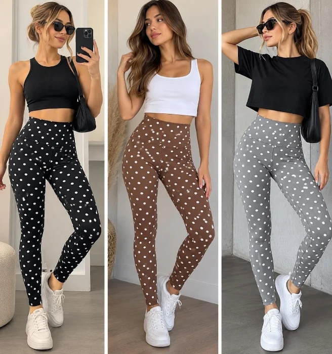 Calza Lycra Lunares