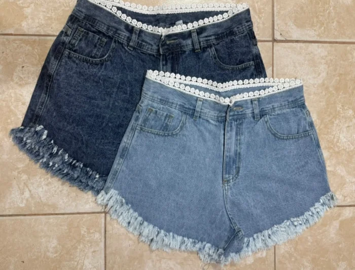 Short Jean con Puntilla