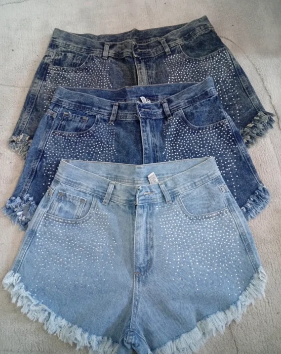 Short Jean con Strass