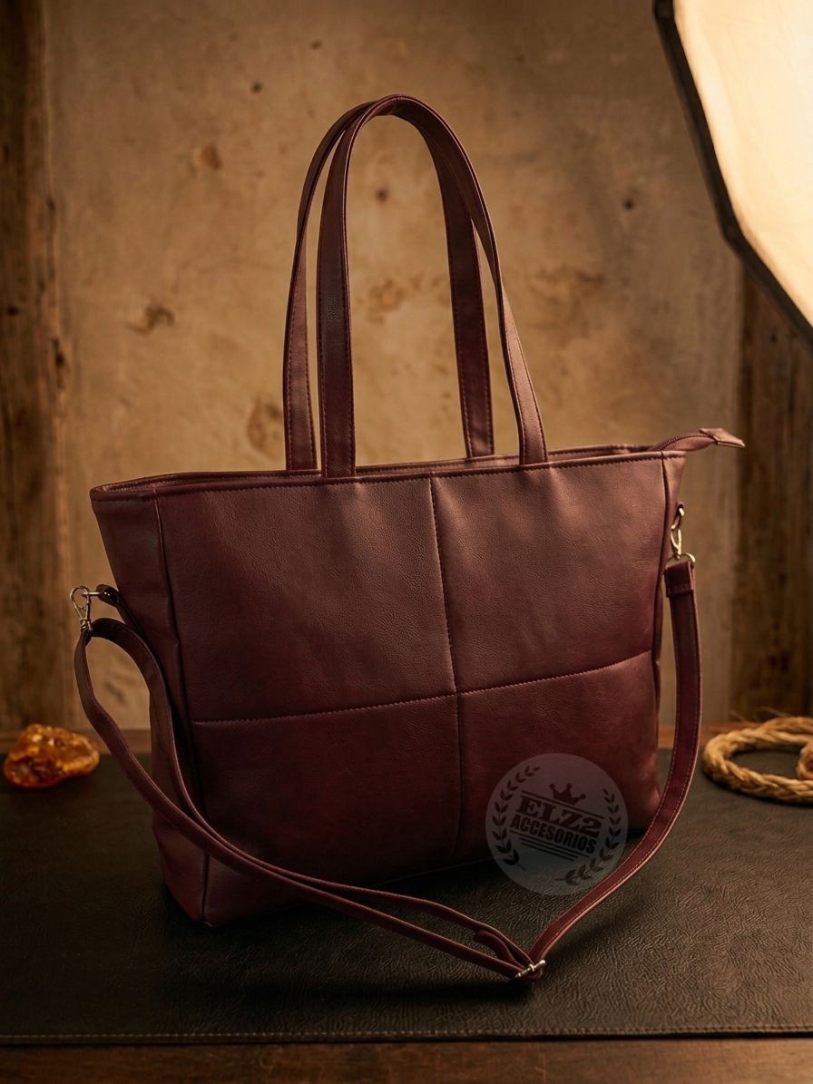 Bolsos Tote de Excelente Calidad con Bolsillo Interior Forrado con Tela - Imagen 8