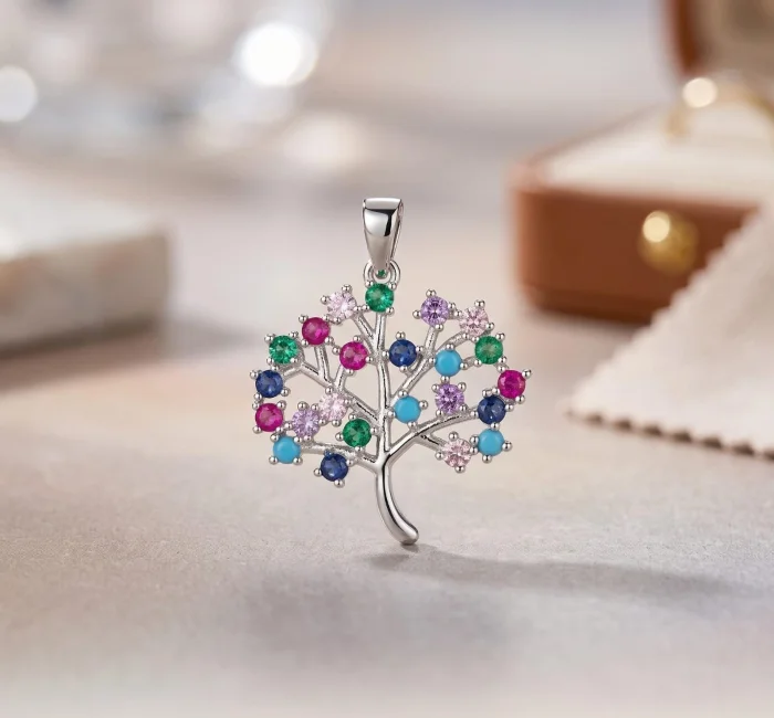 Dije Arbol de la Vida en Plateado