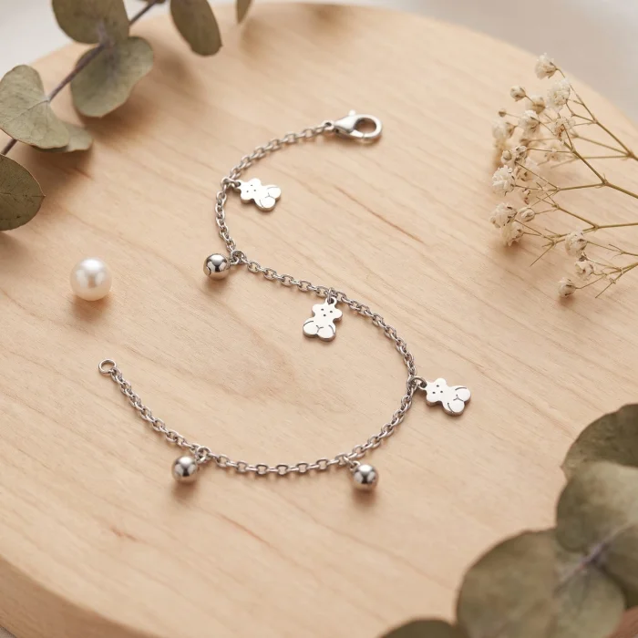 Pulsera con Dijes de Ositos
