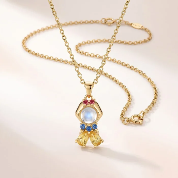 Collar de Blanca Nieves en Dorado