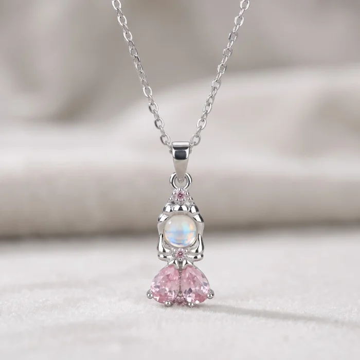 Collar de la Princesa Aurora de la Bella Durmiente en Plateado