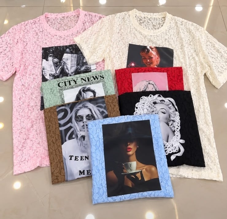 Remerones de Encaje con Estampas del Talle 1 al 5 - Imagen 3