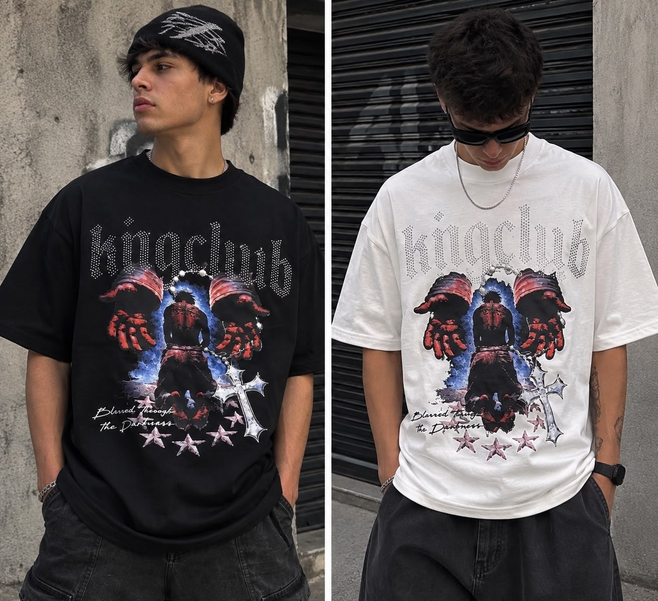 Remera de Hombre con Strass Premiun Oversize - Imagen 2