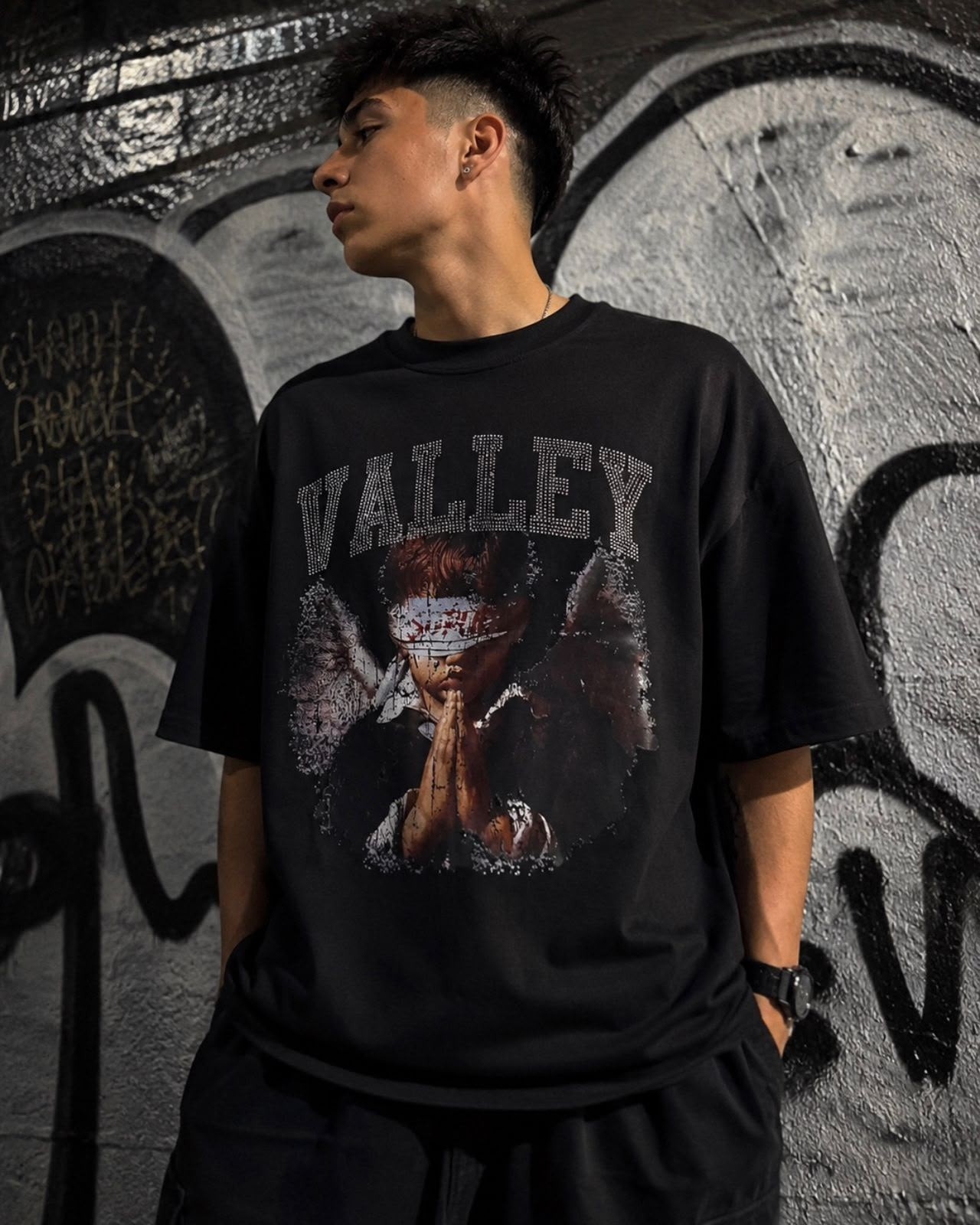 Remera de Hombre con Strass Premiun Oversize - Imagen 4