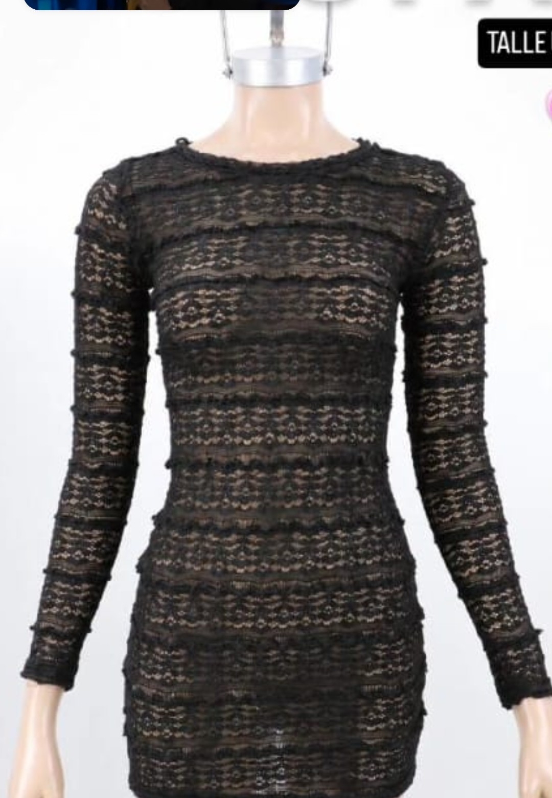 Vestido Encaje Crochet - Imagen 3