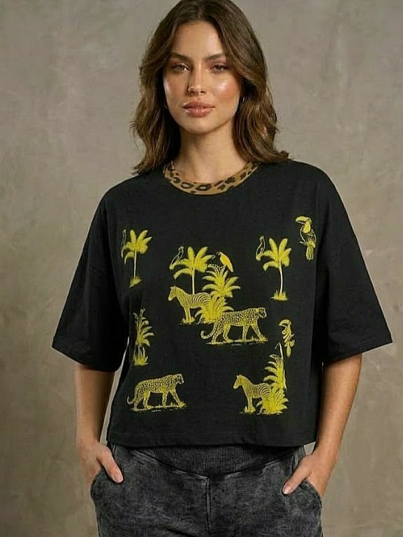 Remeras Algodon Cuello Ribb - Imagen 2