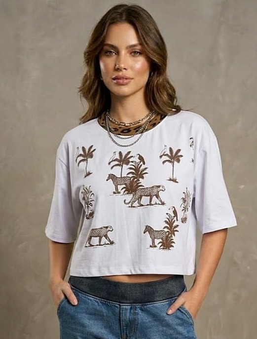 Remeras Algodon Cuello Ribb - Imagen 3
