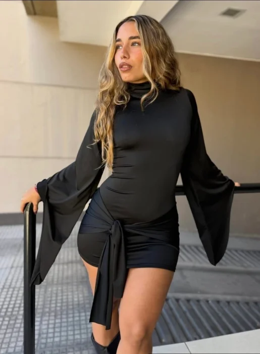 Vestido Oxford Lazo