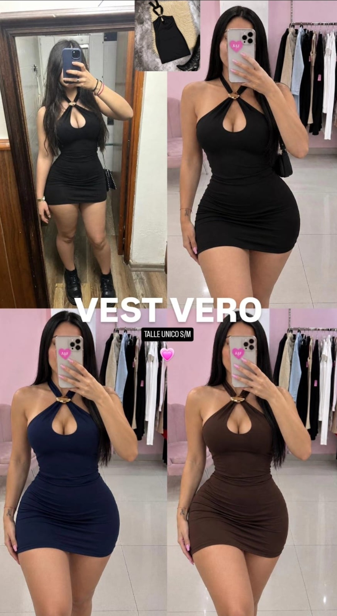 Vestido Gota Aplique - Imagen 6