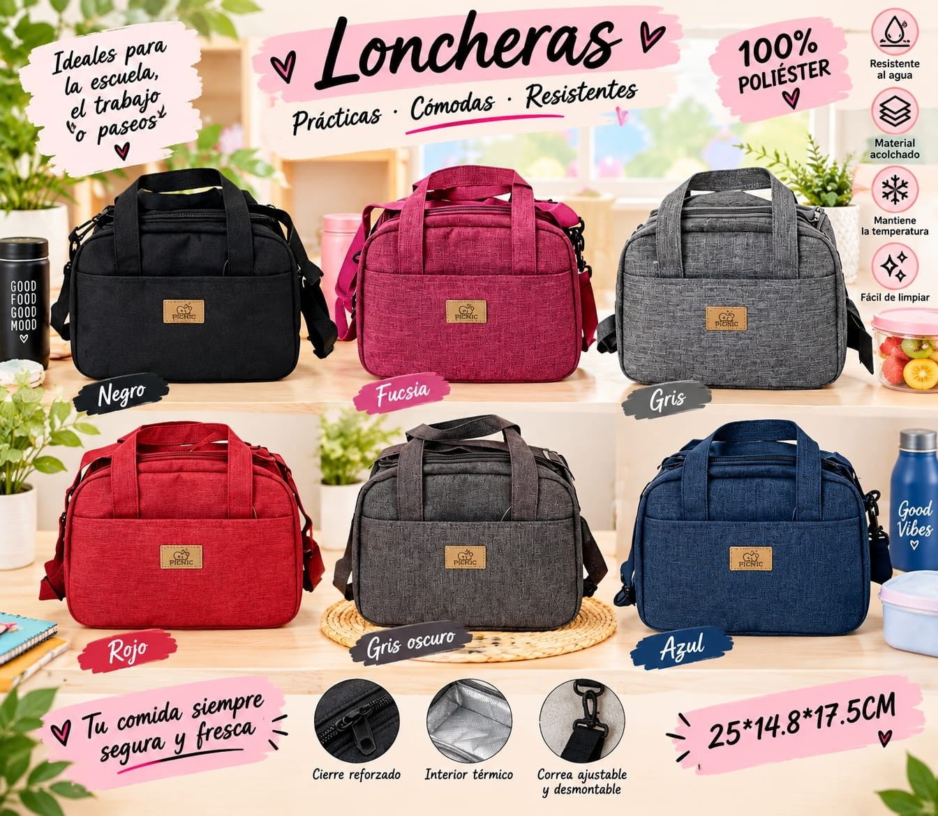 Lonchera Termica* .
impermeable Excelente Calidad. - Imagen 1