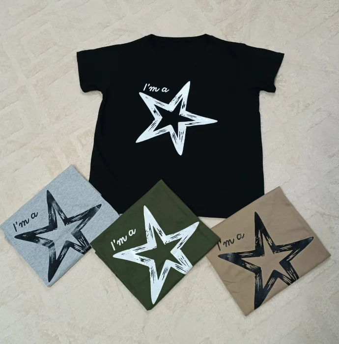 Remeras Estrella/ Algodón  T.u