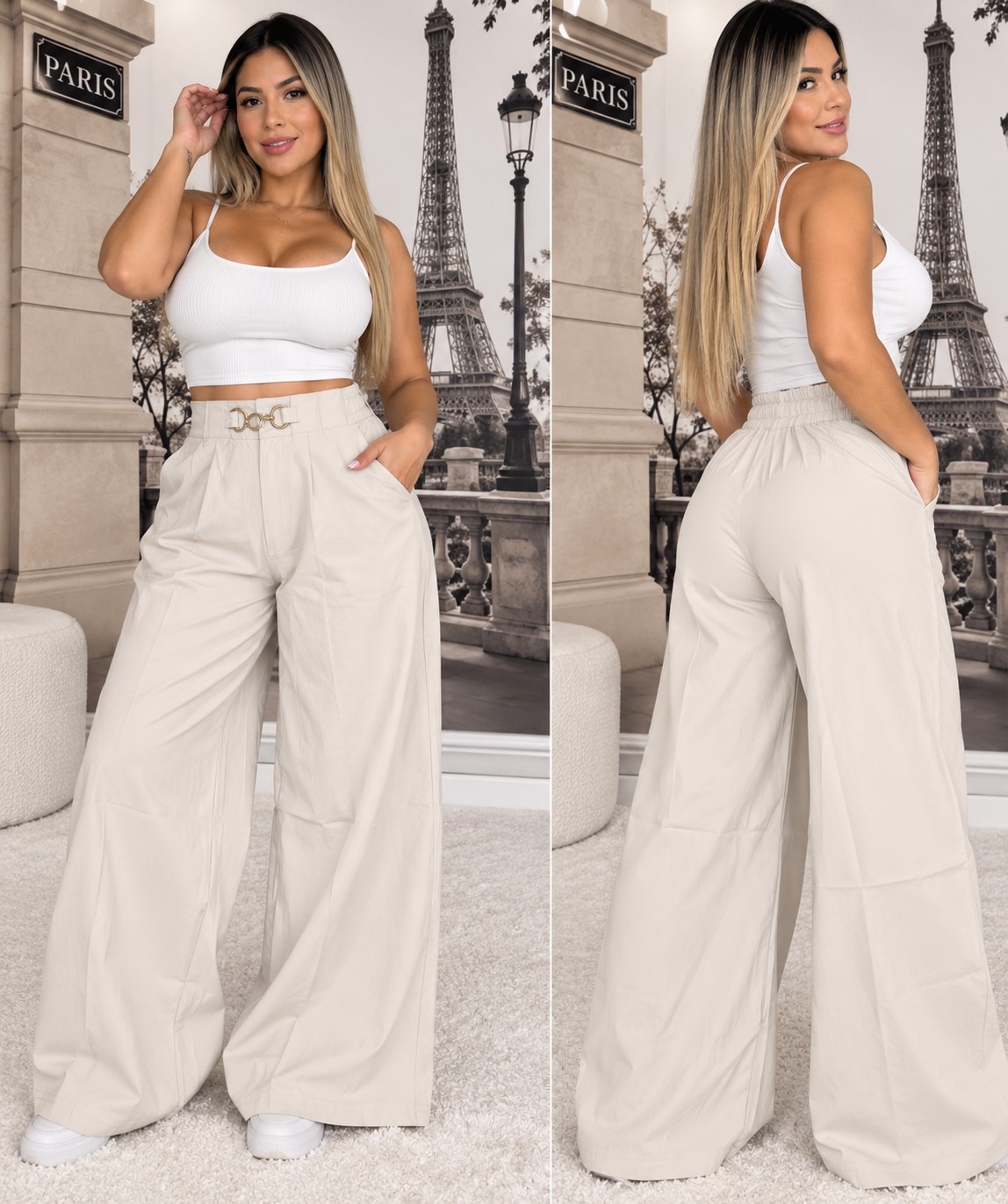 Palazo Sastrero Crep Excelente Calidad Talles M/l/xl/xxl/3xl/4xl/5xl - Imagen 4