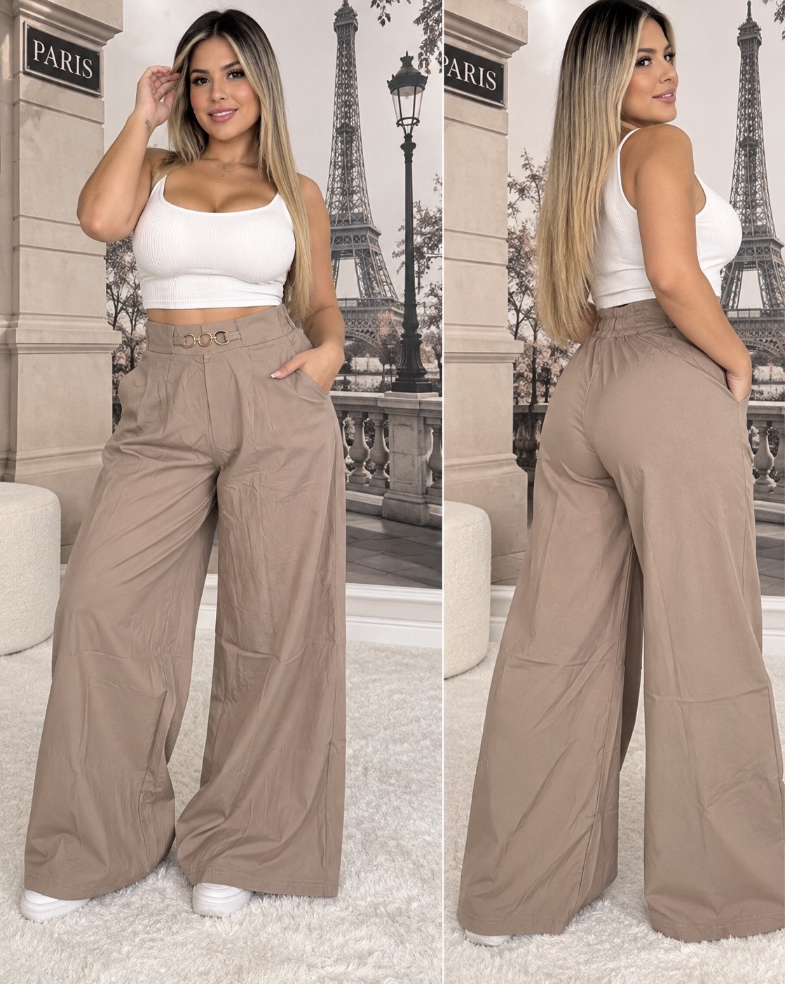 Palazo Sastrero Crep Excelente Calidad Talles M/l/xl/xxl/3xl/4xl/5xl - Imagen 5