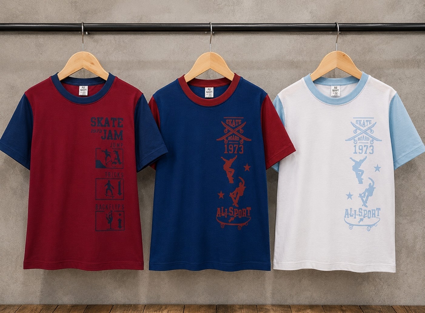 Remera  Combinada  Algodón Cardado - Imagen 5