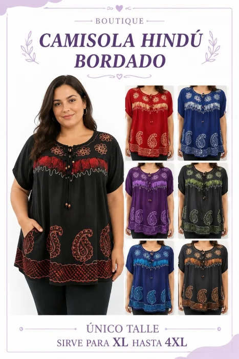 Camisola Bordada Importada