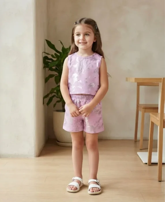 Conjunto Morley Foil Niña (musculosa + Short)