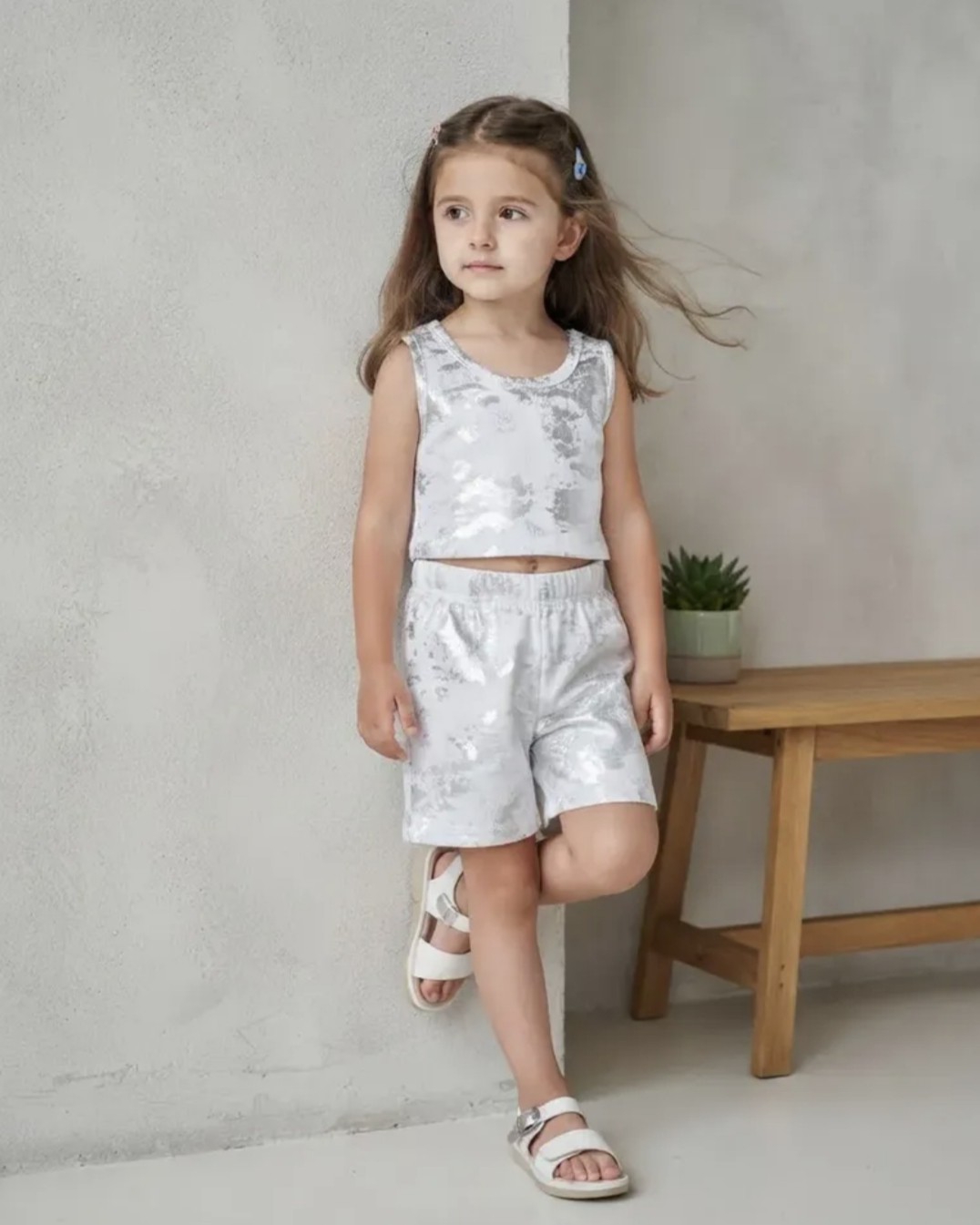 Conjunto Morley Foil Niña (musculosa + Short) - Imagen 3