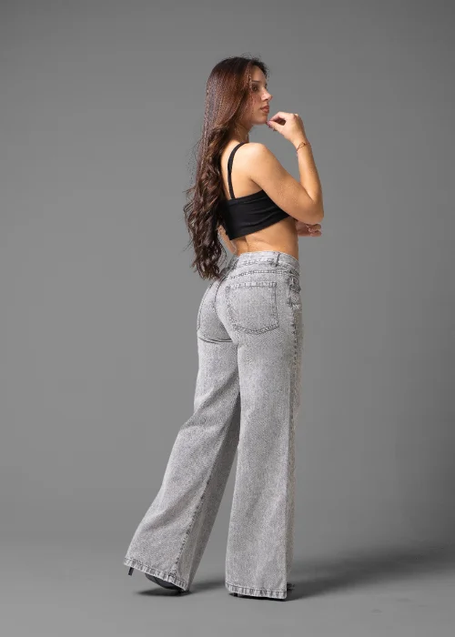 Mega Wide Leg Gris