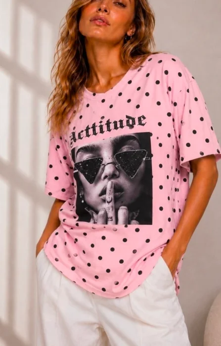 Remerones Amplios de Lunares Algodon Peinado