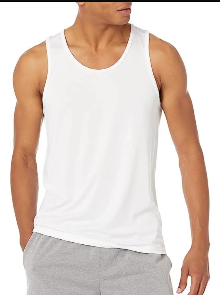 Musculosa Negra Lisa Algodon Peinado - Imagen 2