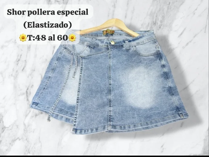 Short Pollera Elastizado 48 al 60