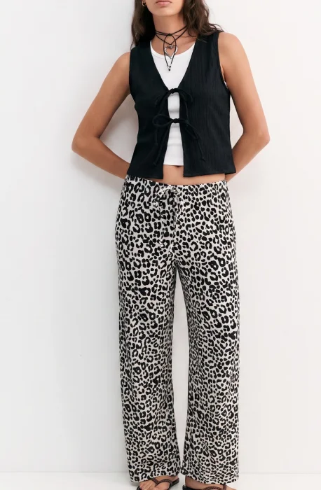 Pantalón Hawaii Estampado con Bolsillos
