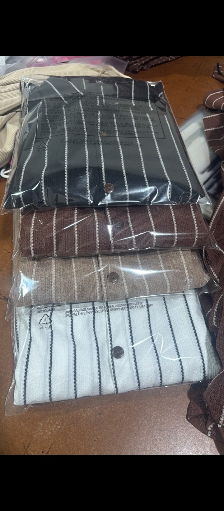 Conjunto Short y Camisa de Tela Hawai Rayado Premium Talle del M al Xxl - Imagen 2
