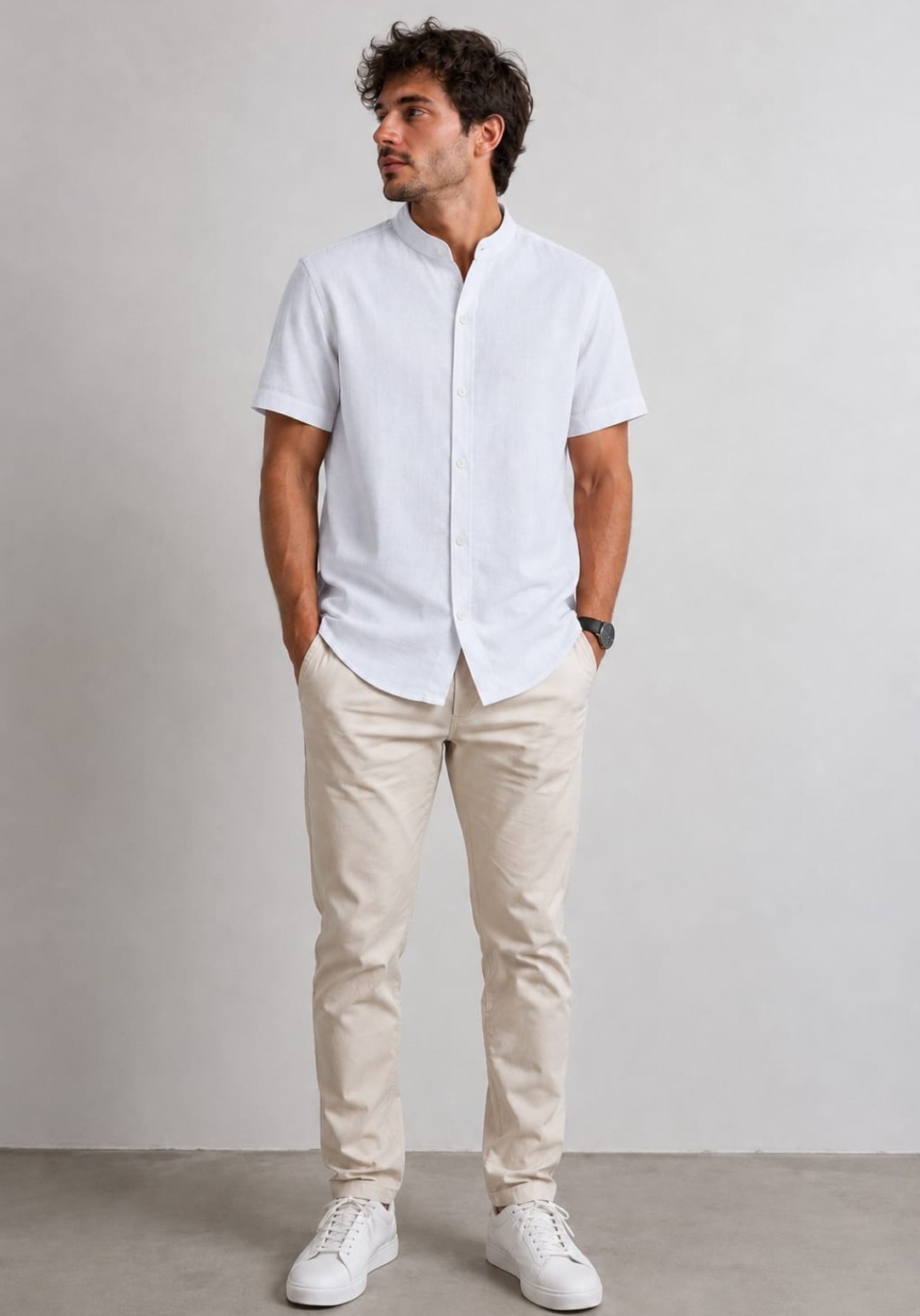 Camisas Lino Cuello Mao - Imagen 2