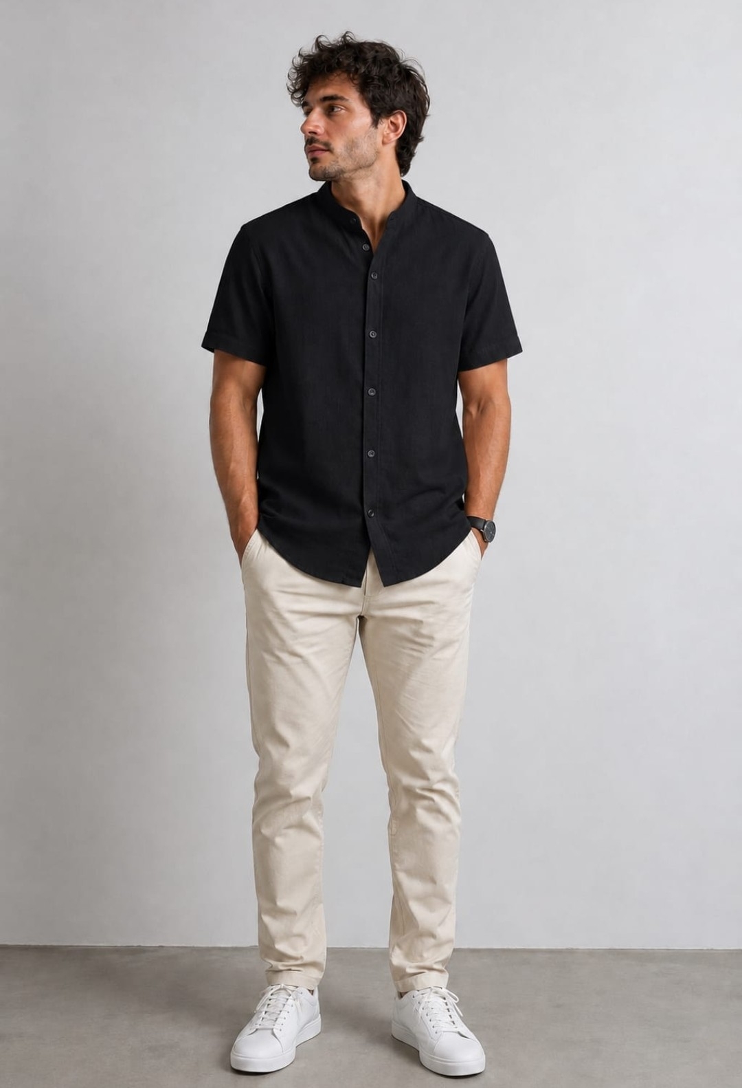 Camisas Lino Cuello Mao - Imagen 3