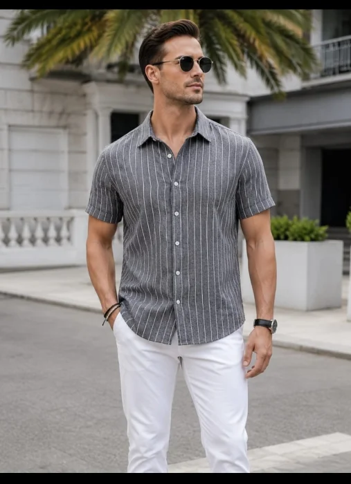 Camisas Rayas Lino