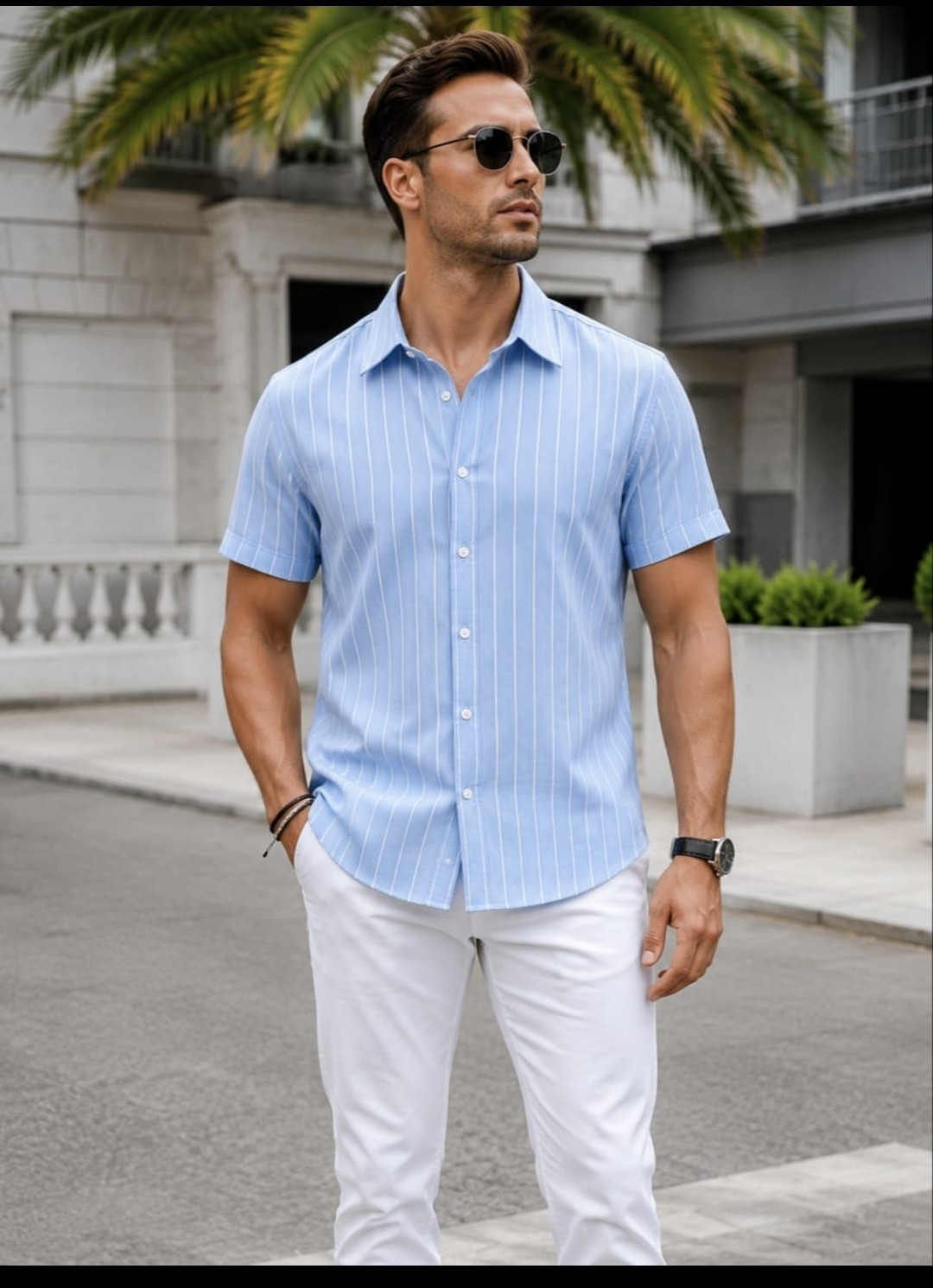 Camisas Rayas Lino - Imagen 3