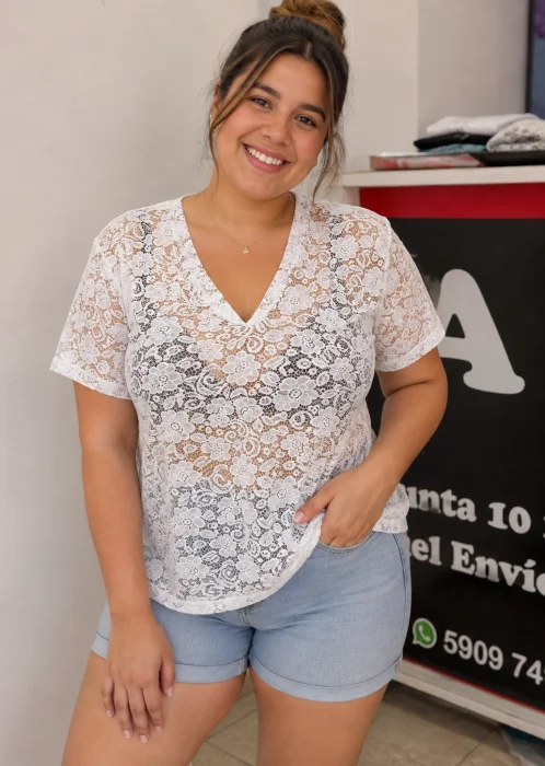 Remera Victoria de Encaje