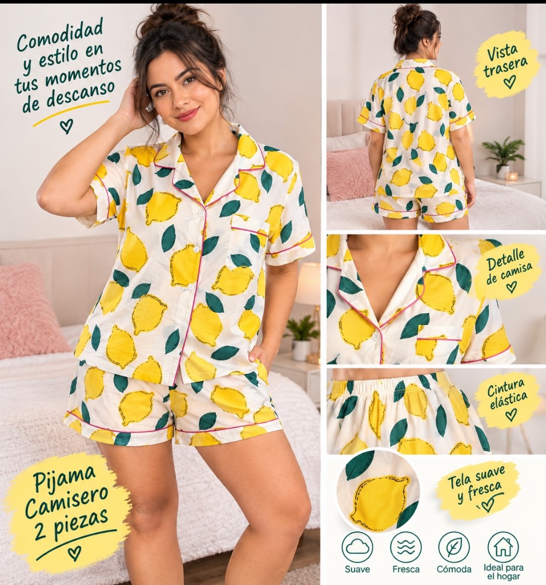 Pijamas Camiseros de 2 Piezas - Imagen 2