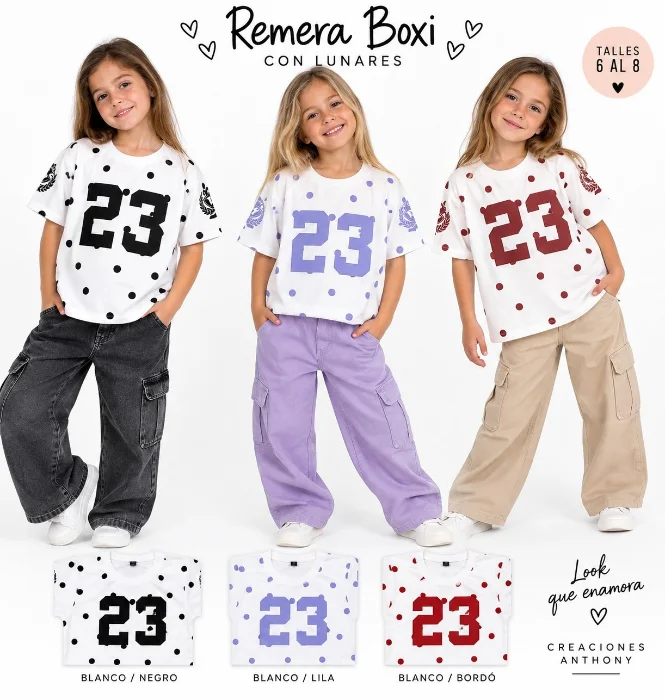 Remerones Boxi Lunares de Nena