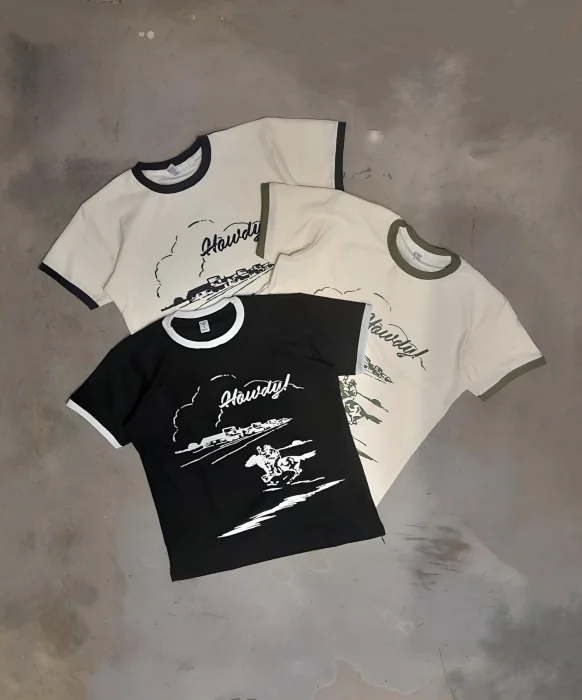 Remera Retro Ringer Howdy