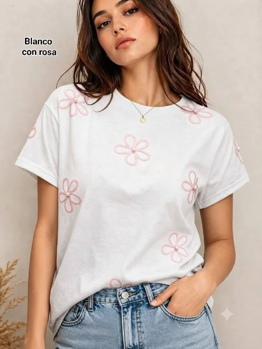 Remera Perla Algodón Peinado